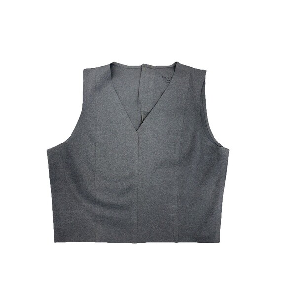 Theory + Zeen Size Small  Slim V neck Top  Heather Gray  zip back - Picture 4 of 15